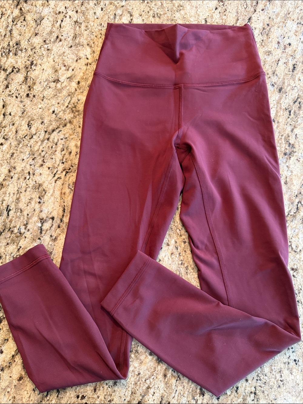 Lululemon Wunder Train Burgundy High-Rise Leggings